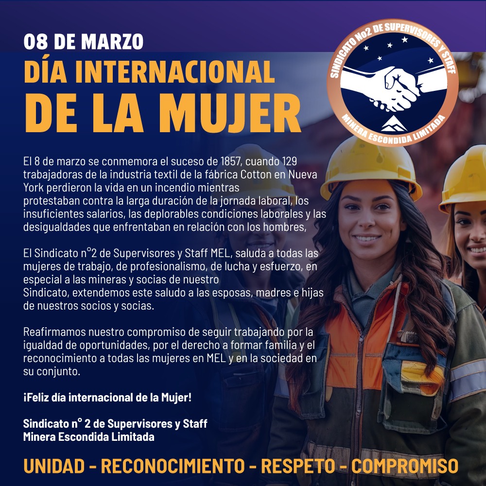 Saludo día Internacional de la mujer 8 Marzo 2025